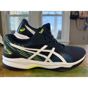 Asics Gel Game 8 Black Green Athletic Trainer Shoes 1041A192 Men Size 13